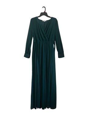 BALTIC BORN Dark Green Long Sleeve Maxi Dress